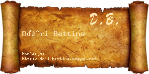 Dóri Bettina névjegykártya